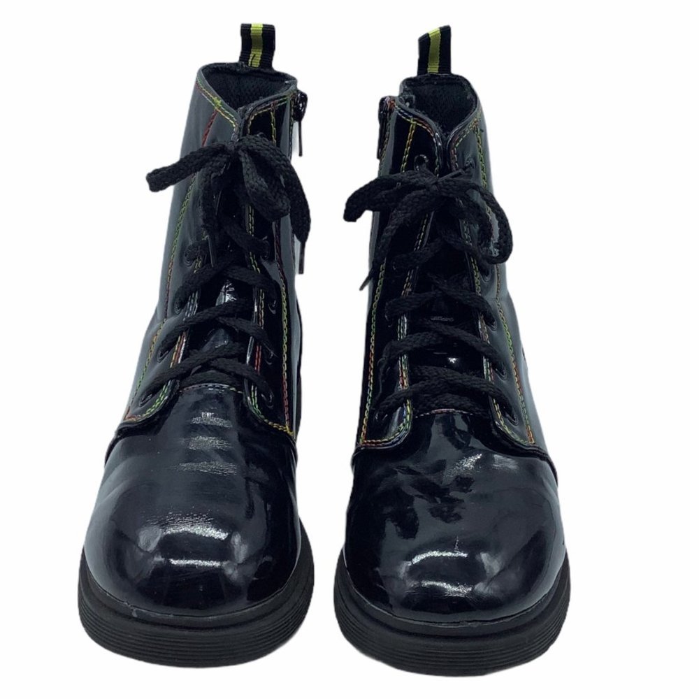 Zodiac ankle combat boots RYAN‎ black glossy Size 1